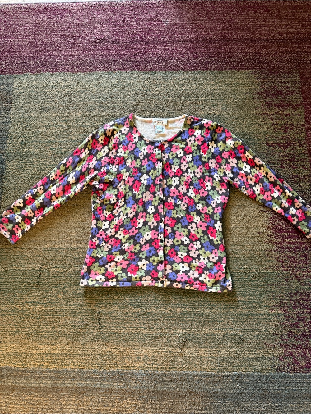 Talbots size small floral cardigan sweater